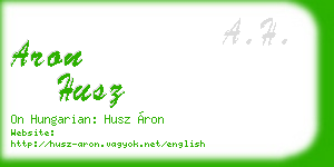 aron husz business card